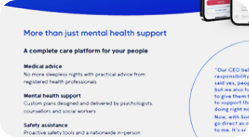 Overview of comprehensive mental health support services.
