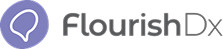 FlourishDx company logo with circular design.