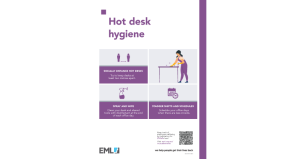Guide for maintaining hot desk hygiene practices.