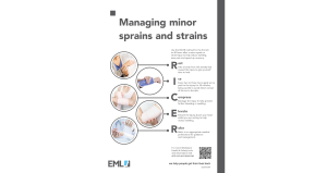 Guide for managing minor sprains and strains.