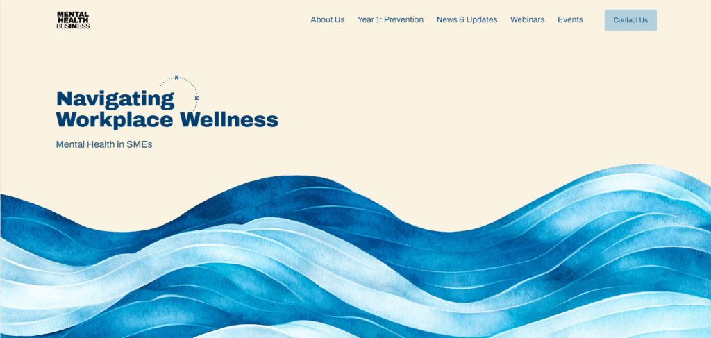 Business NSW Navigating Workplace Wellness website landing page